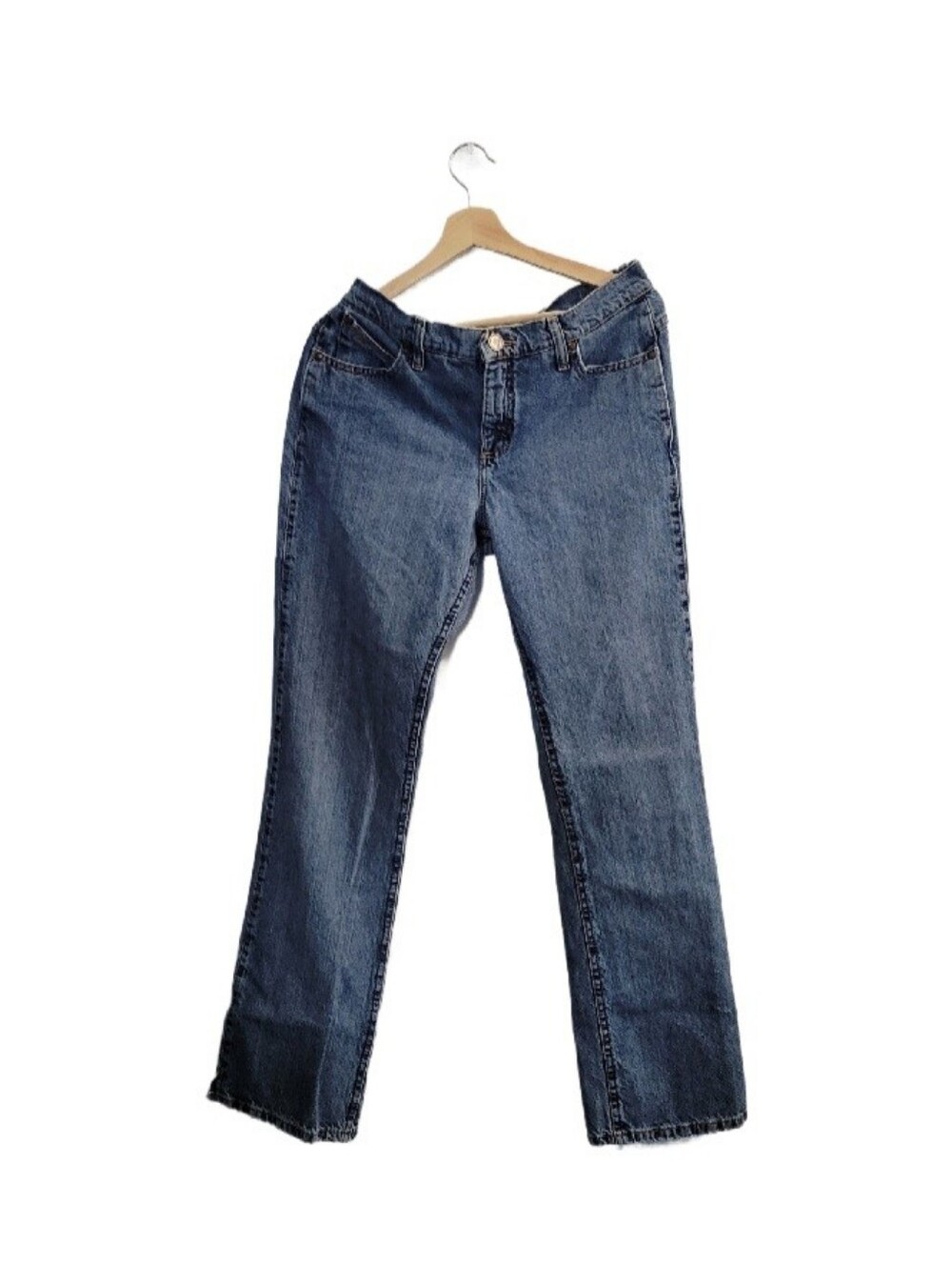 WRANGLER Cowgirl Cut Jeans Womens Sz 9/10X34 Bootcut Medium Wash Western Denim